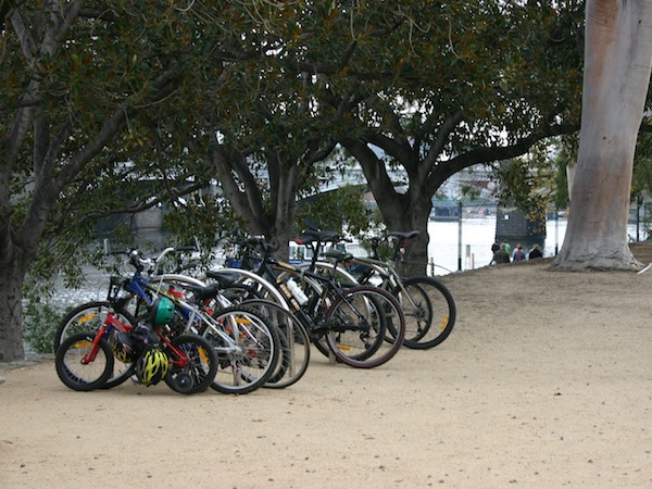 Bikes at Birrarung Marr