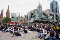 Melbourne Federation Square AFL event