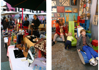 Stalls at Rose Street Artists Market Fitzroy Melbourne