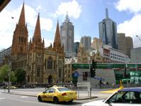 St Pauls Cathedral, Federation Square, Melbourne