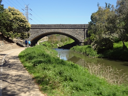 Bridge on Merri Creek bike trail