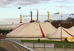 Circus Oz Tent at Birrarung Marr Melbourne