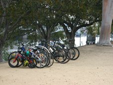 Melbourne bike trail at the Yarra